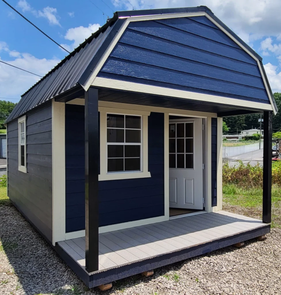 10 X 20 Premier Lofted Barn Porch • Ascential Buildings